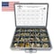 Boltsandnuts.Com Inch Grade 8 Fine Thread Hex Cap Screws, Hex Nuts & Washers Zinc Yellow USA Made Hardware - 574 PCS Assortment Kit #485 - alternate 1